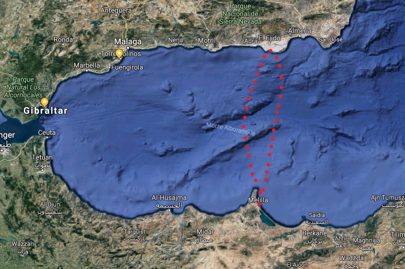 Almerimar Melilla mapa